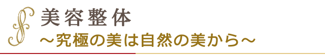 美容整体　～究極の美は自然な笑顔から～