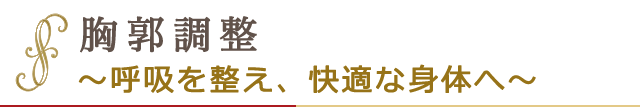 胸郭調整　～呼吸を整え、快適な身体へ～